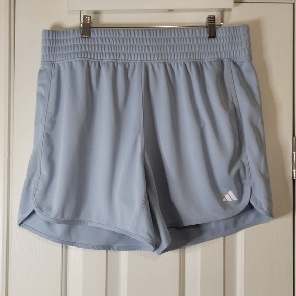Adidas Women's Pacer Training Woven High Rise Shorts Preloved Ink/White Size XL - Picture 3 of 13